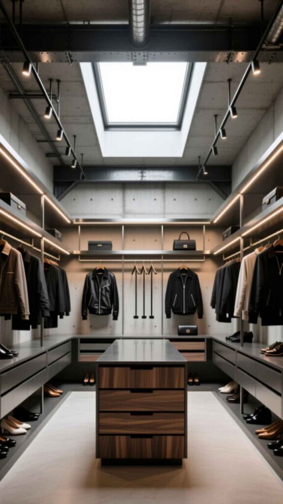 Industrial Walk-In Closet Ideas