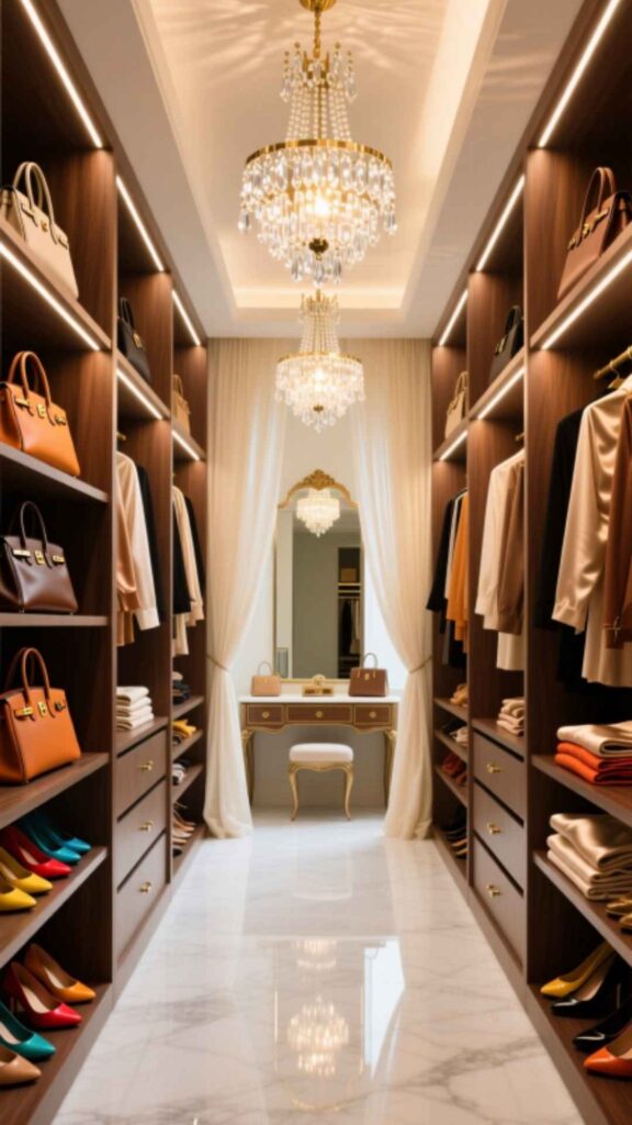Glamorous Walk-In Closet