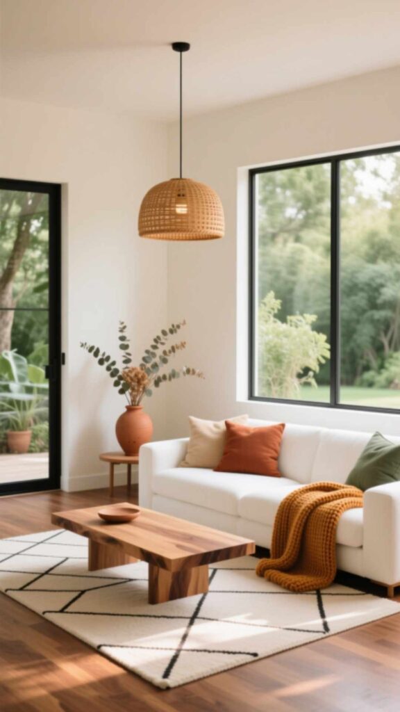 White Bohemian Living Room