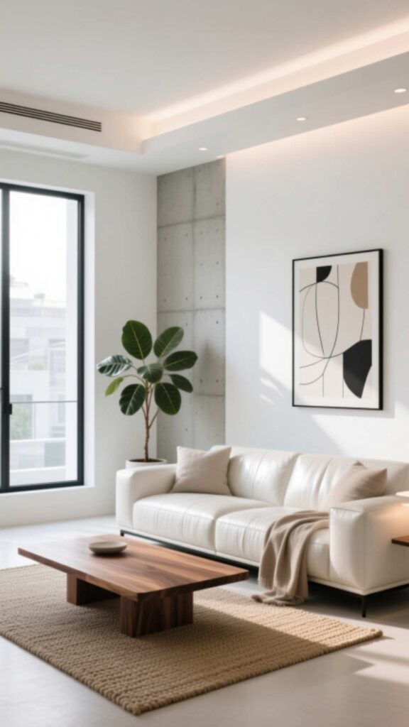 White with Leather Furniture