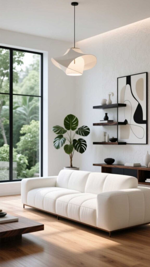 White with Statement Sofa