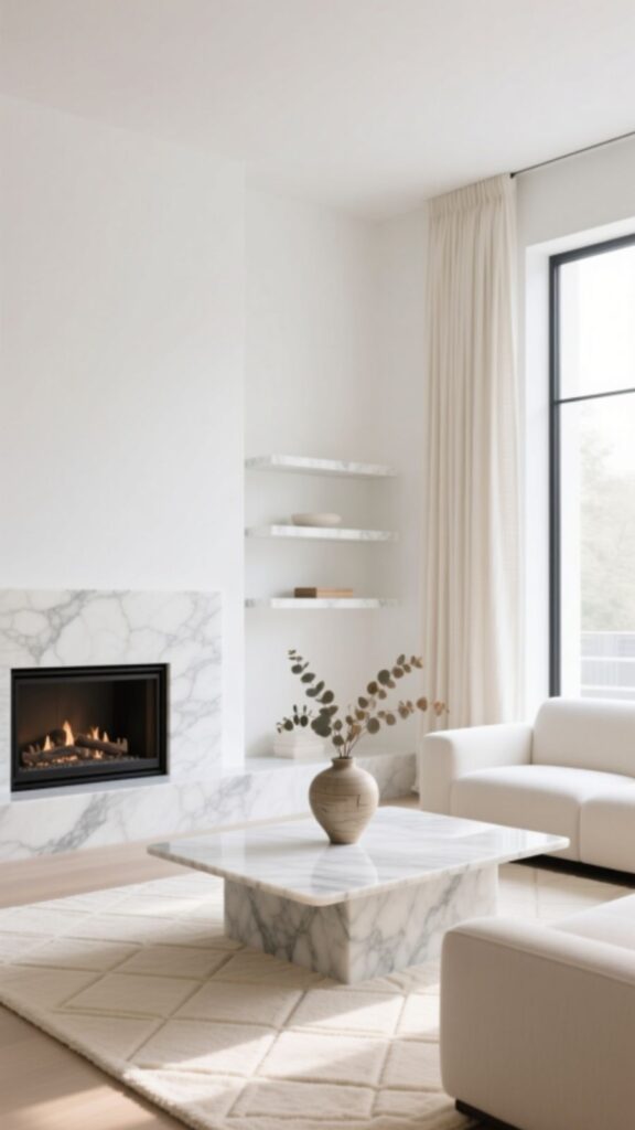 White with Marble Accents