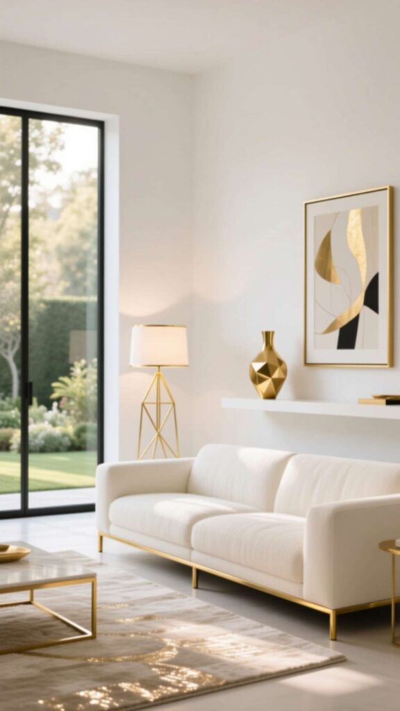 White with Gold Accents