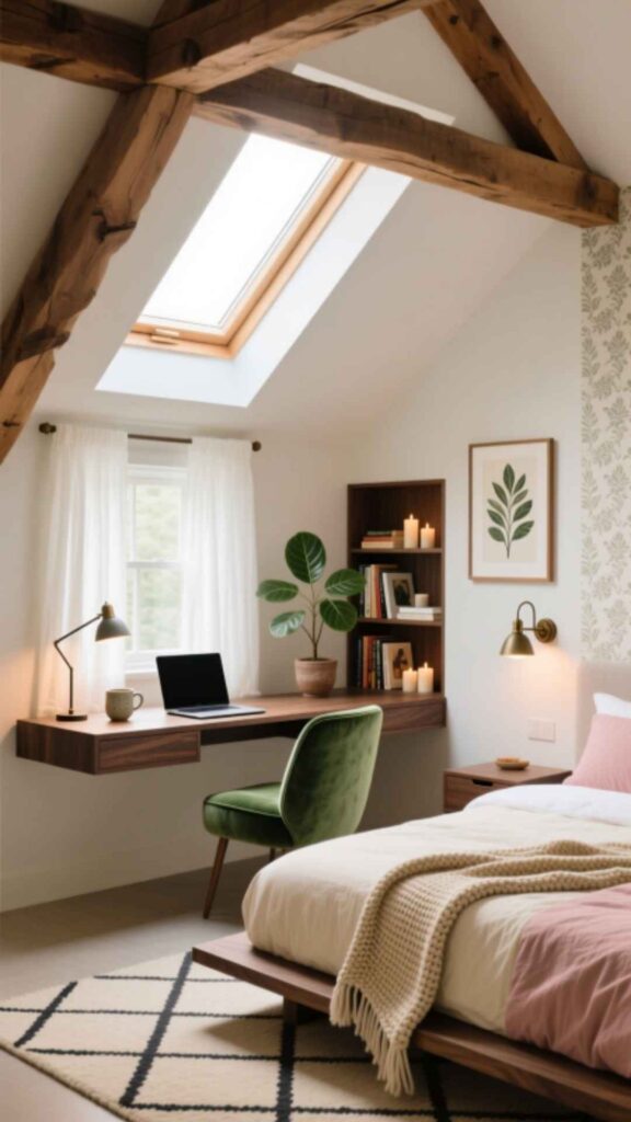 Attic Bedroom with Office Nook