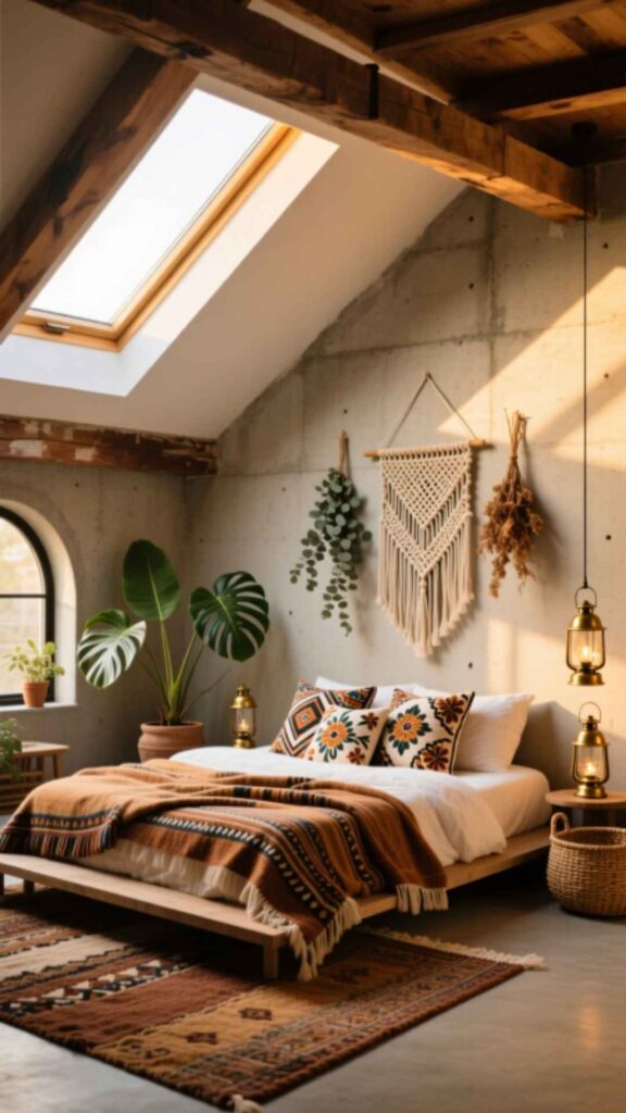 Bohemian-Inspired Loft Bedroom