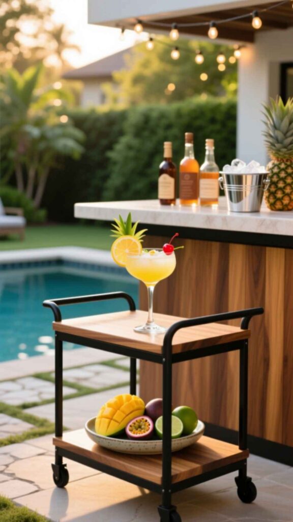 Poolside Bar Setup
