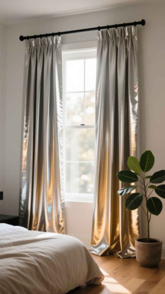 Metallic Shimmer Curtains