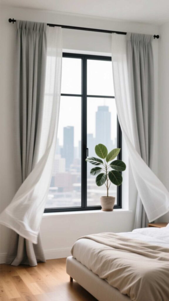 Light Gray Modern Curtains