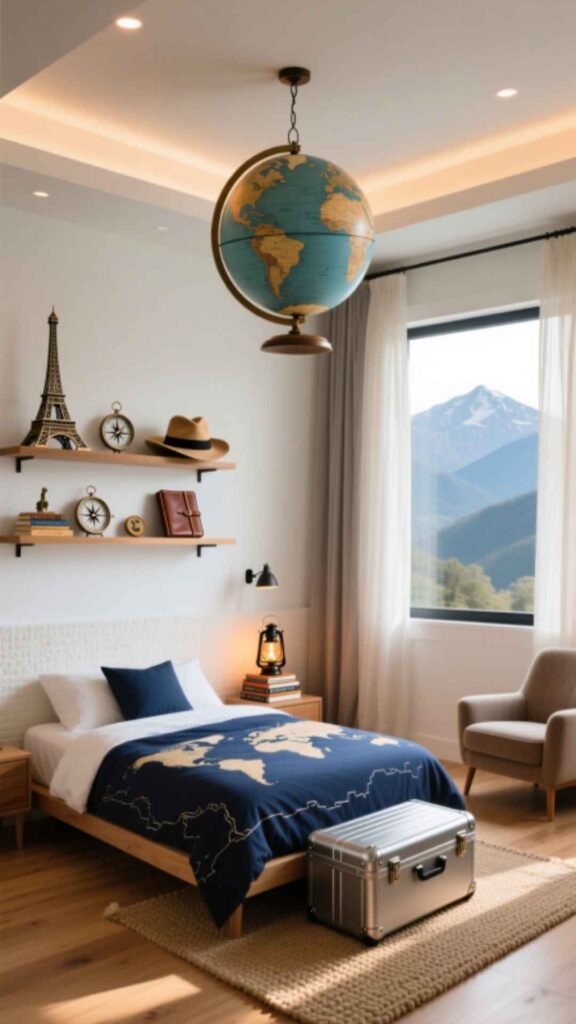 Travel-Themed Boys Bedroom