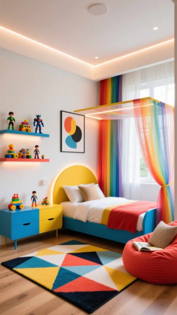 Colorful Fun Boys Bedroom