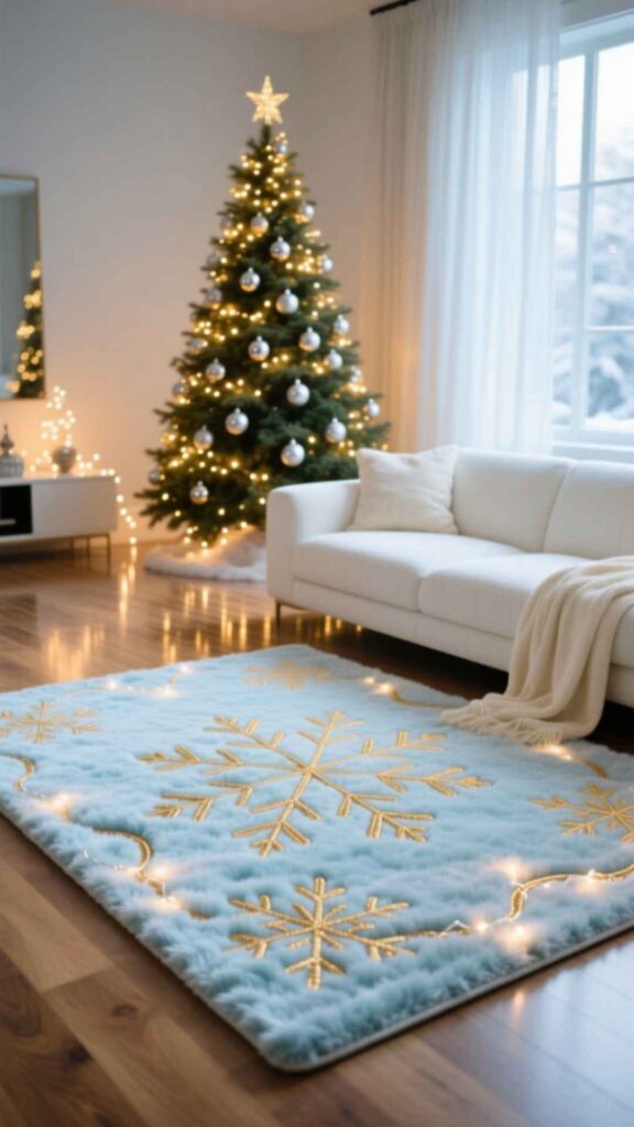 Add Christmas-Themed Throw Rugs