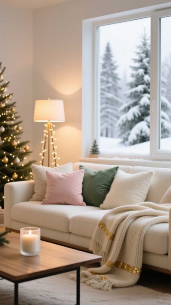 Add Soft Christmas Pillows and Throws
