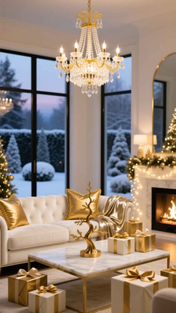Try a Gold and White Glam Theme
