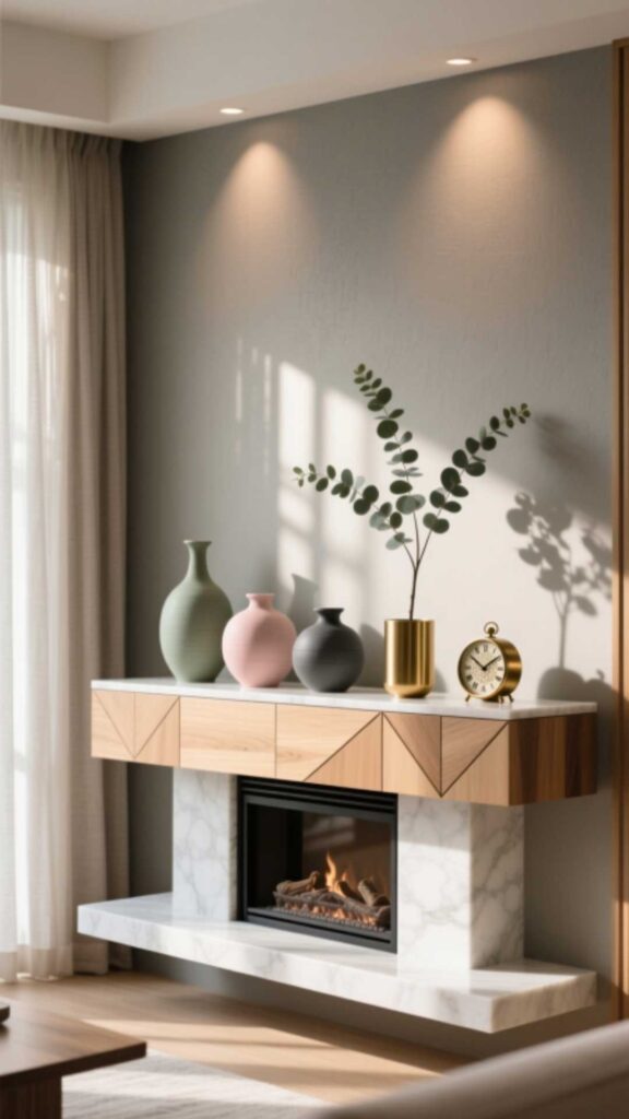 Floating Mantel Display