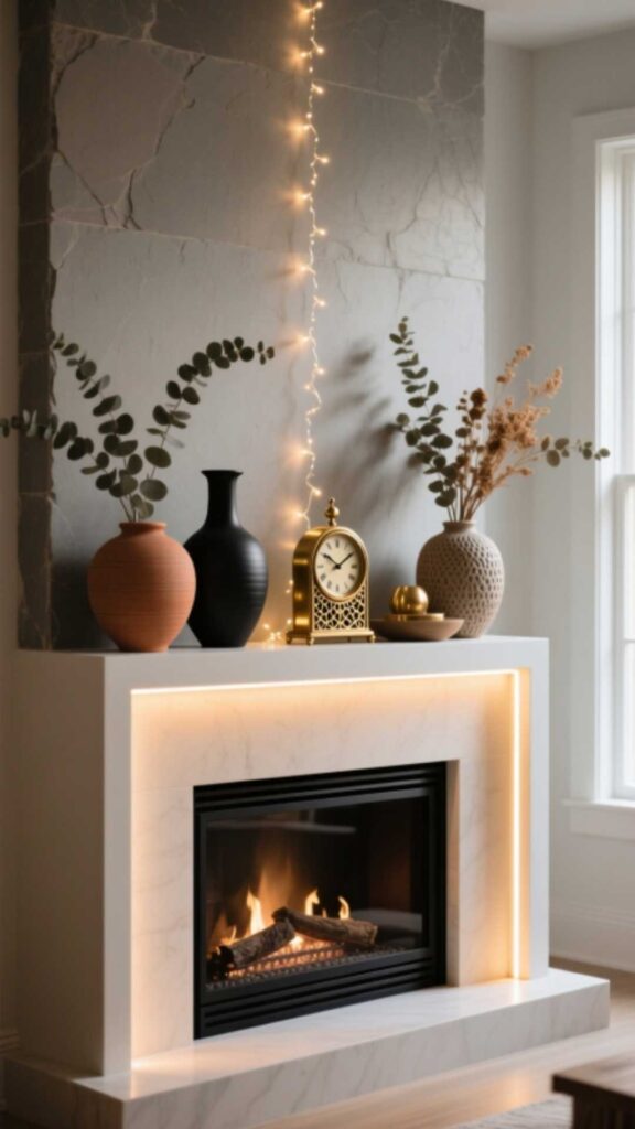 Lighted Mantel Display