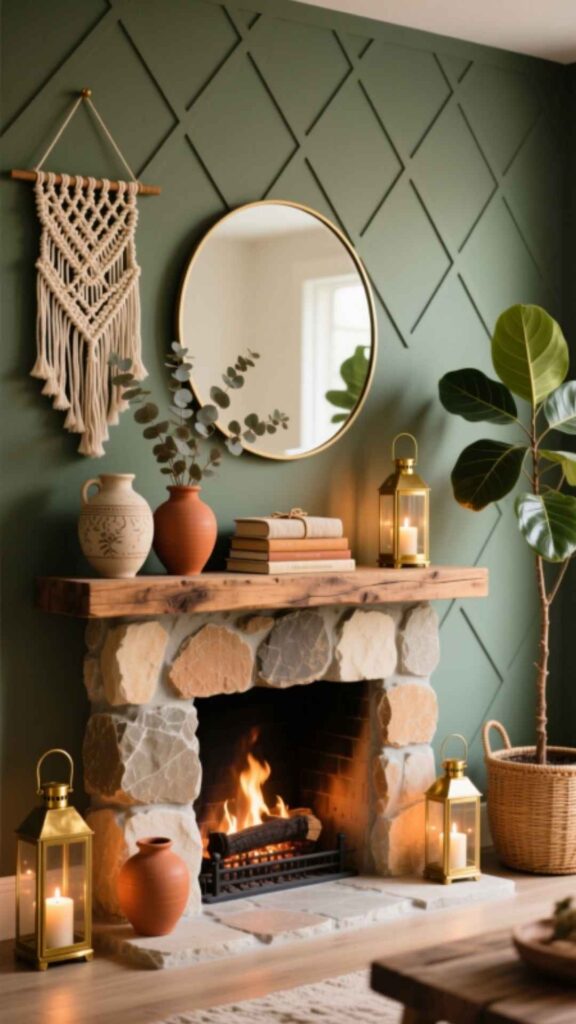 Boho Chic Fireplace
