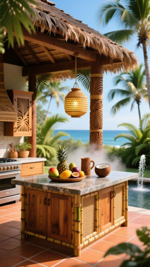 Tropical Tiki-Style Kitchen