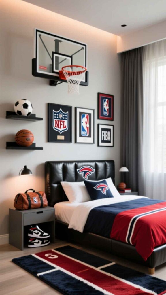 Sports-Themed Bedroom