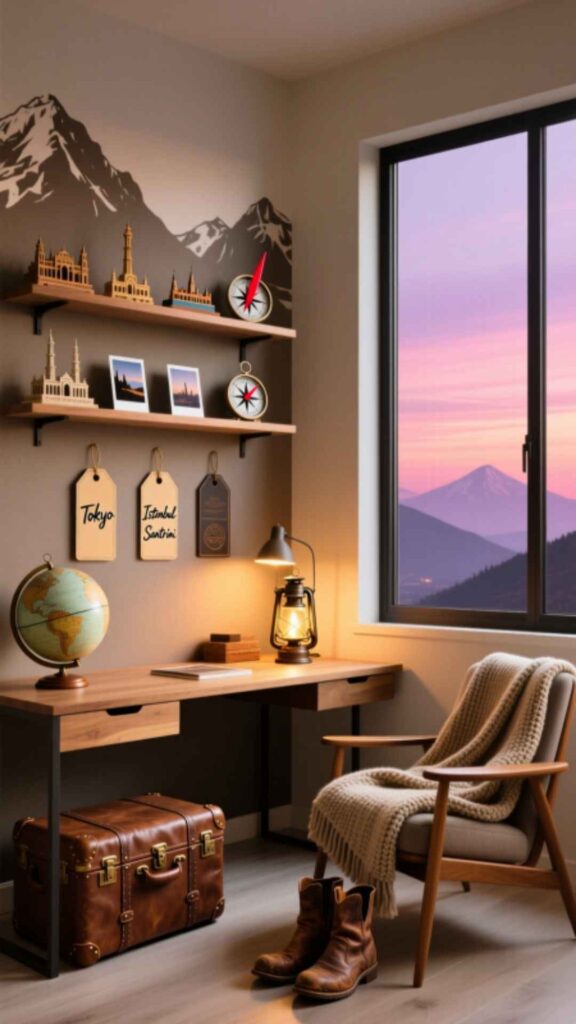 Travel-Inspired Study Room