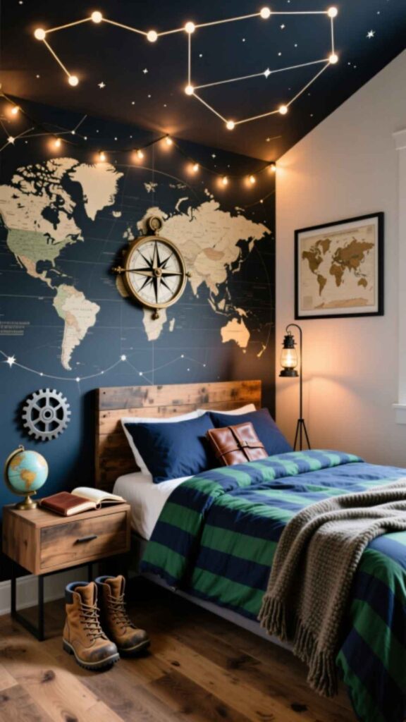 Adventure or Travel-Themed Bedroom