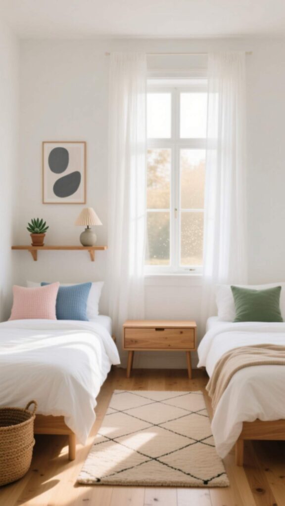 Scandinavian Twin Bedroom