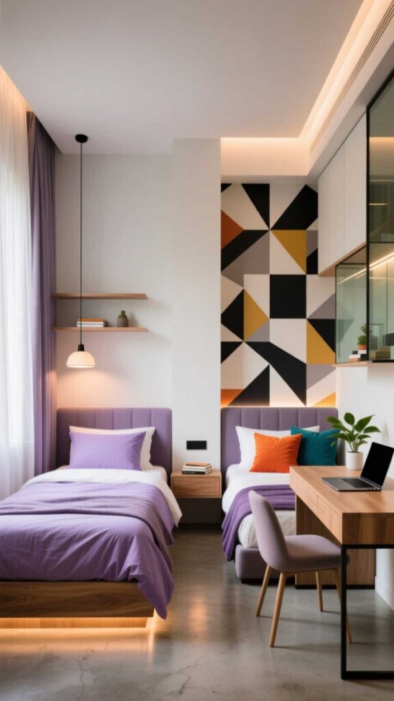 Creative Twin Room with Personal Zones