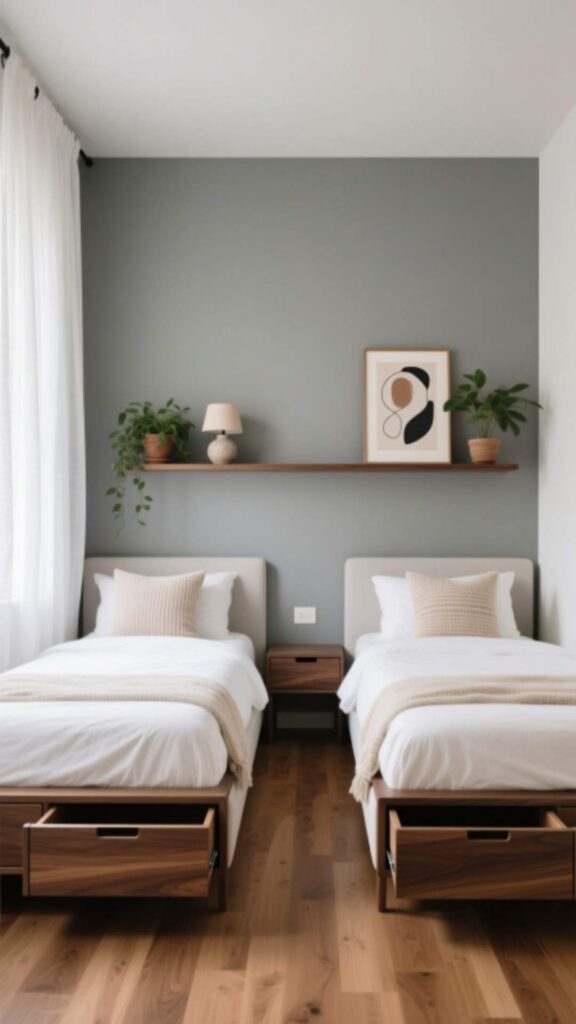 Twin Beds with Storage Drawers