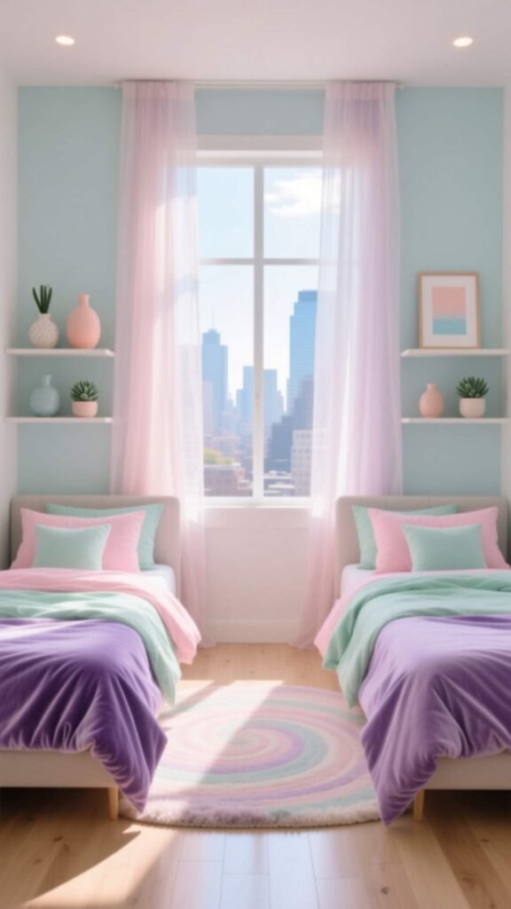 Pastel Aesthetic Twin Room