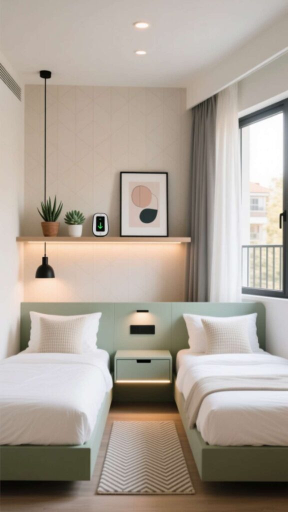 Twin Bedroom for Small Spaces