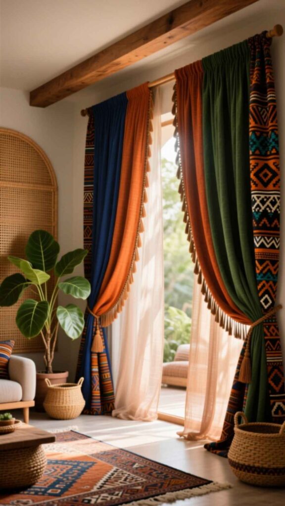 Layered Curtains and Drapes