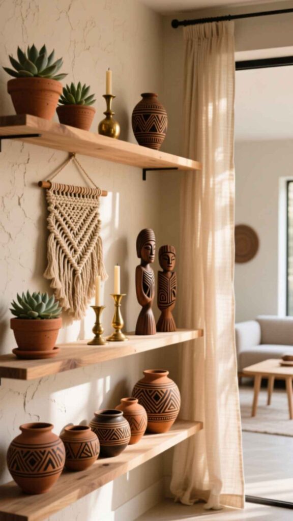 Open Shelving with Curated Decor