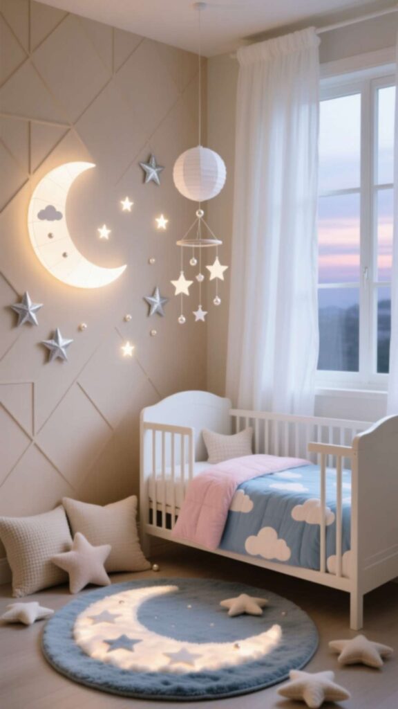 Moon and Stars Baby Room Theme