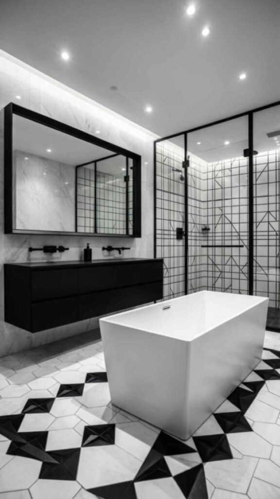 Geometric Black Accents