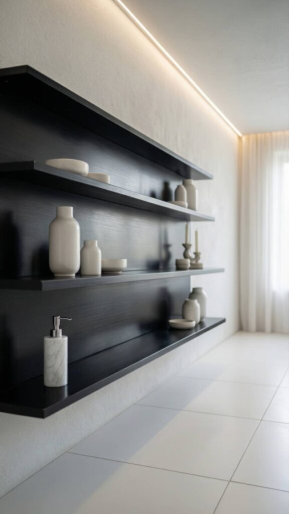 Black Shelving Units