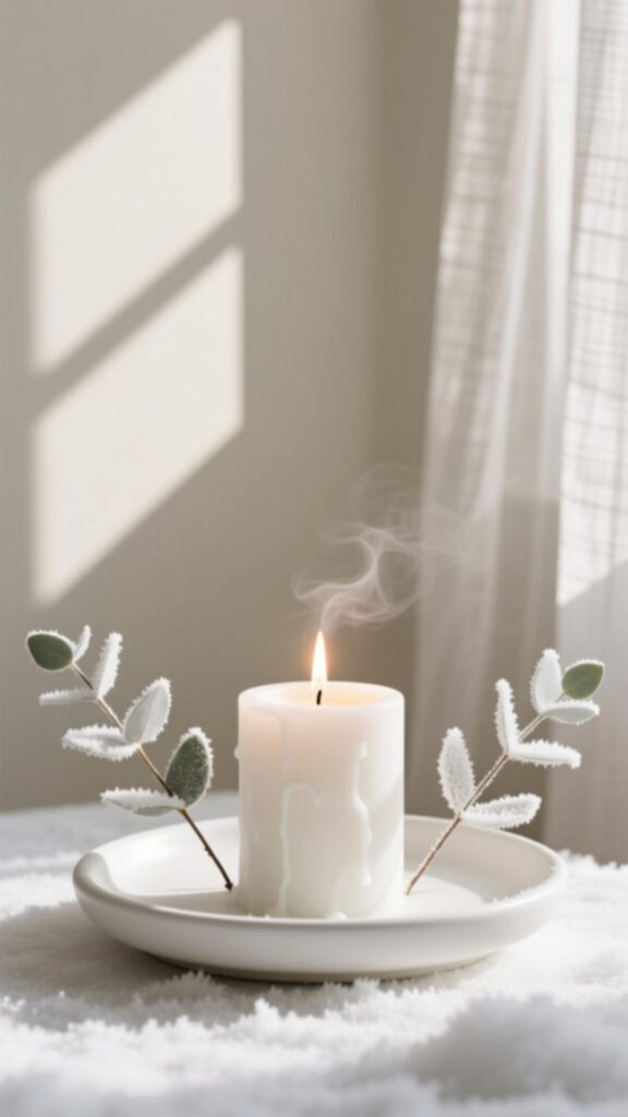Minimalist White Candle Arrangement