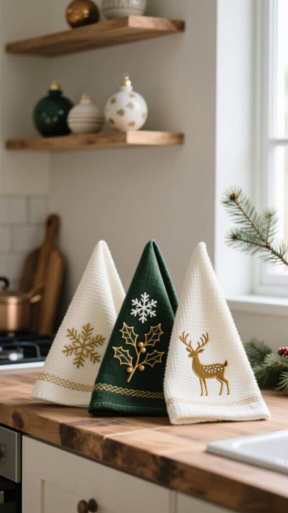Use Holiday-Themed Kitchen Towels