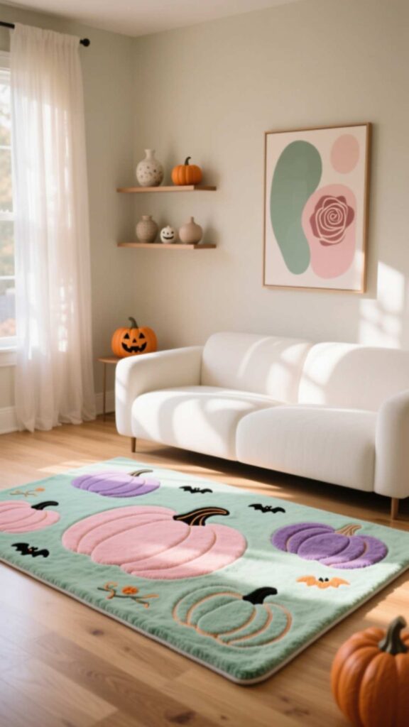 Soft Color Halloween Rugs