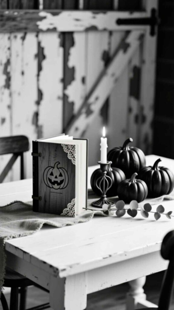 Black and White Halloween Decor
