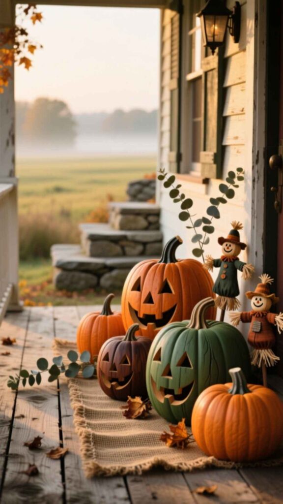 Rustic Pumpkin Porch Display