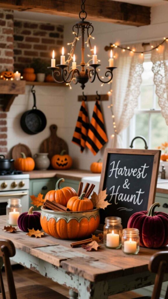 Farmhouse Halloween Kitchen Decor