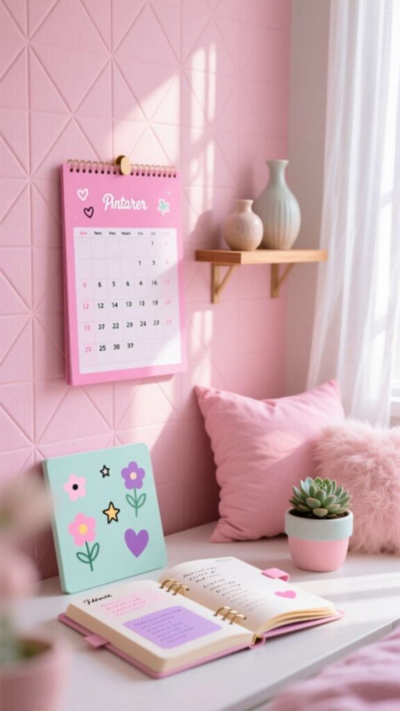 Pink Wall Calendar & Planner