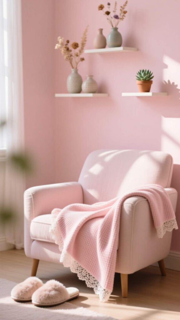 Soft Pink Throw Blanket