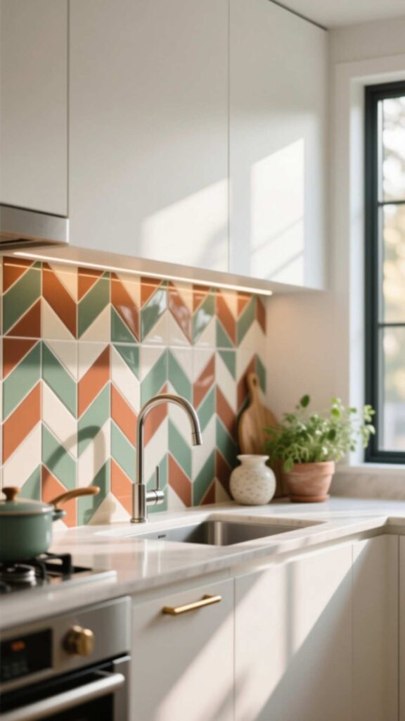 Patterned Tile Backsplash