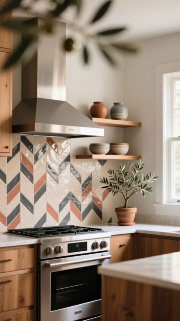 Textured Tile Backsplash