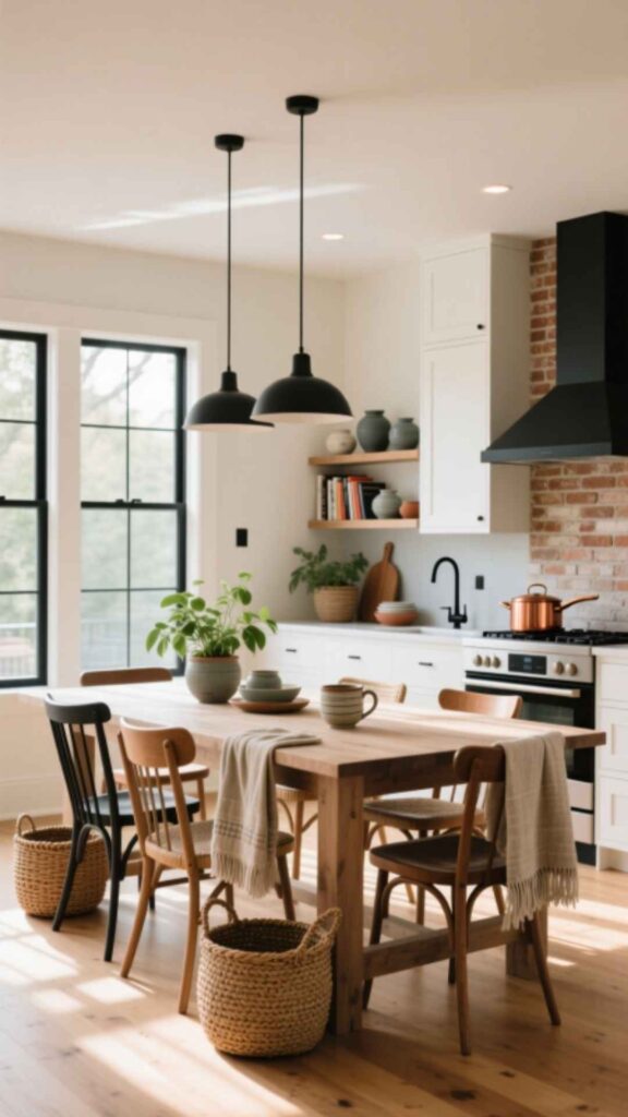 Open Layout Kitchen Dining Room Combo