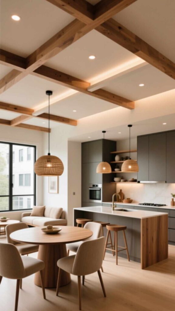 Ceiling Design to Visually Separate Areas