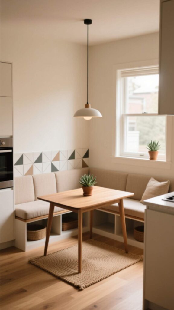 Built-In Seating to Save Floor Space