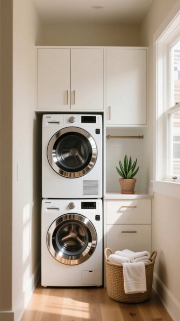 Stackable Washer and Dryer Setup