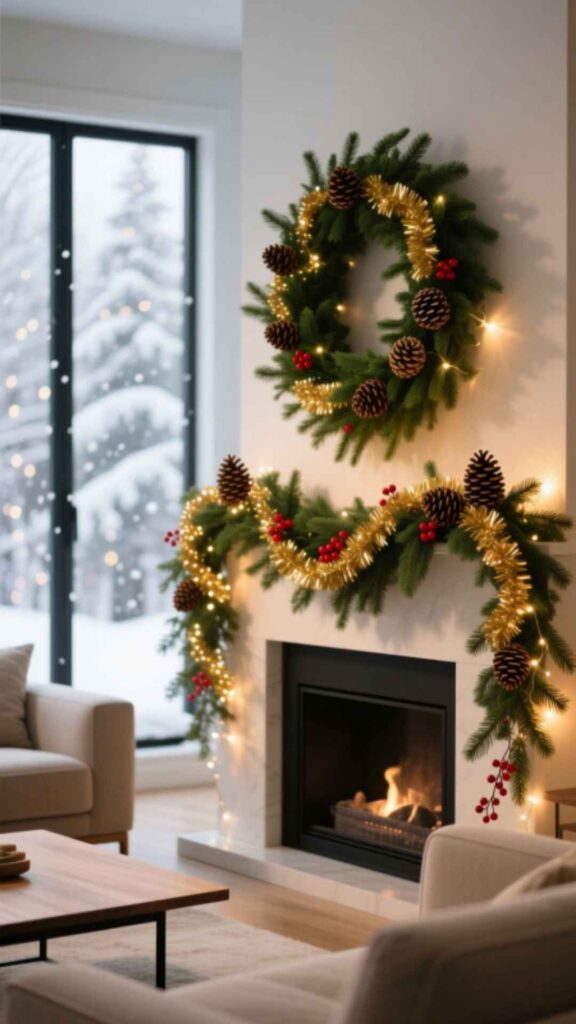 Christmas Garland on Furniture