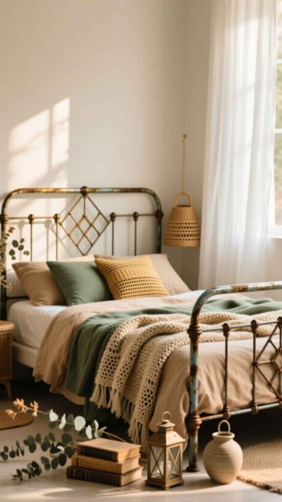 Cozy Boho Metal Bed Frame Style